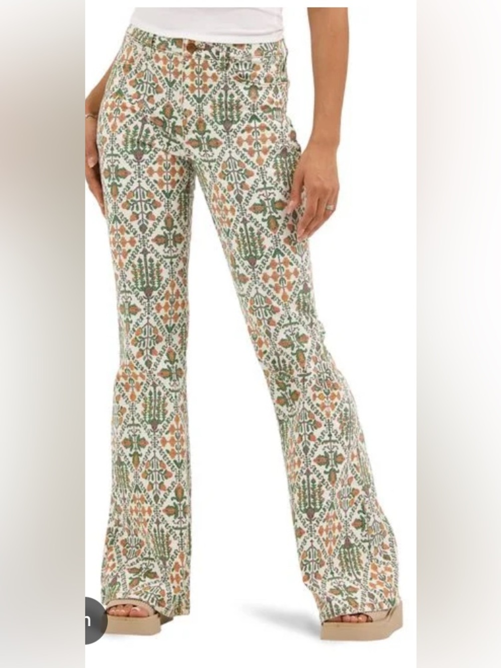 NWT Wrangler Fierce high rise flared jeans quirky boho indies 70’s festival